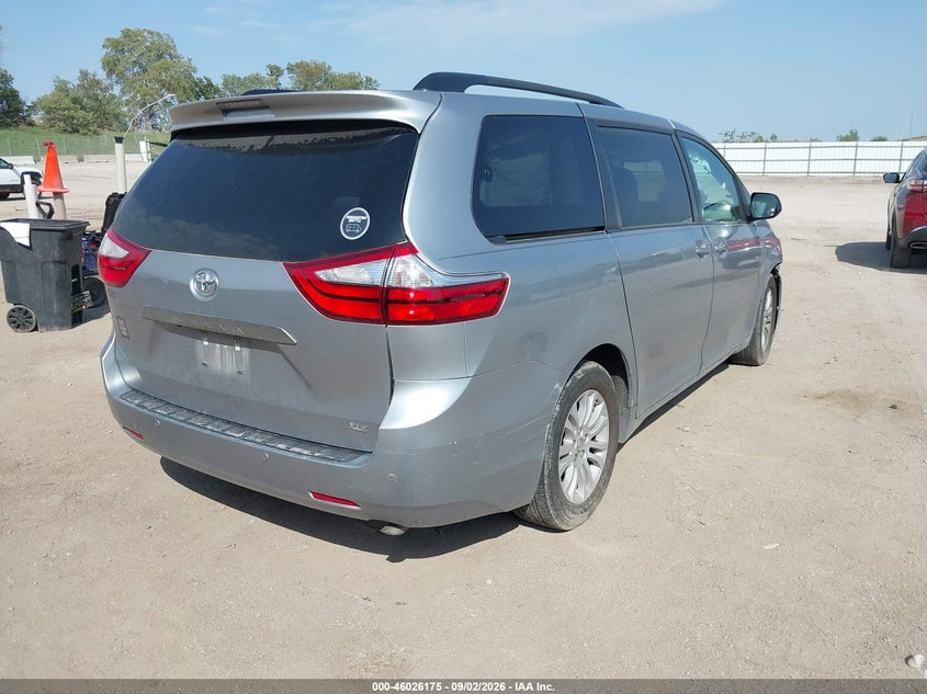 Vin: 5tdyk3dc7gs744799, lot: 46525566, toyota sienna xle premium 8 passenger 20164