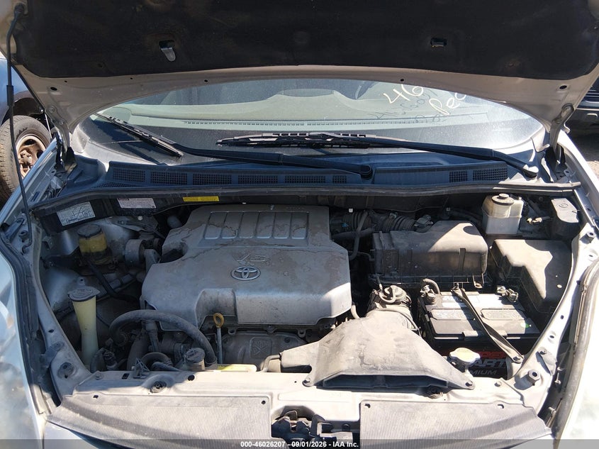 2009 TOYOTA SIENNA VAN 3.5L V-6 DOHC, VVT, REGULAR , 266HP