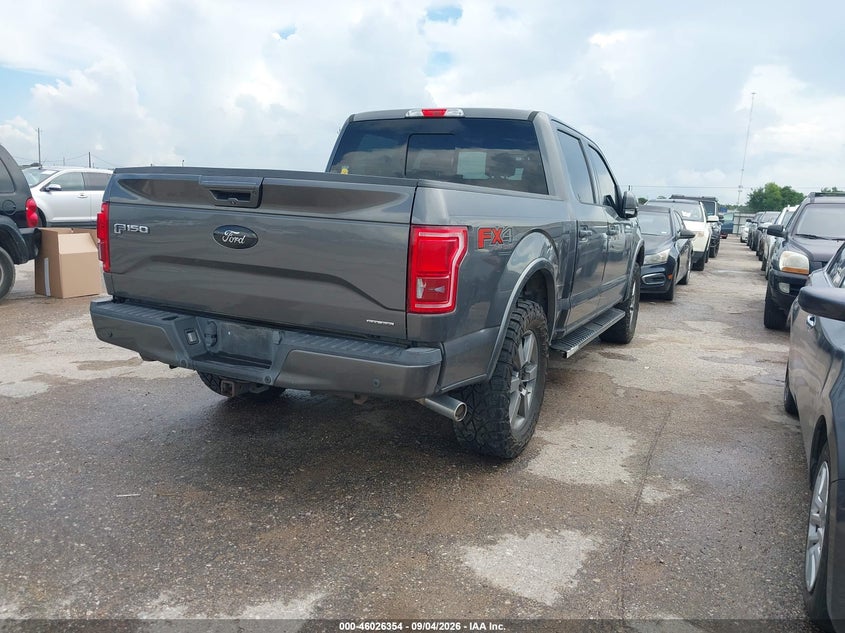 Vin: 1ftew1ef7fkd09355, lot: 46525745, ford f-150 lariat 20154