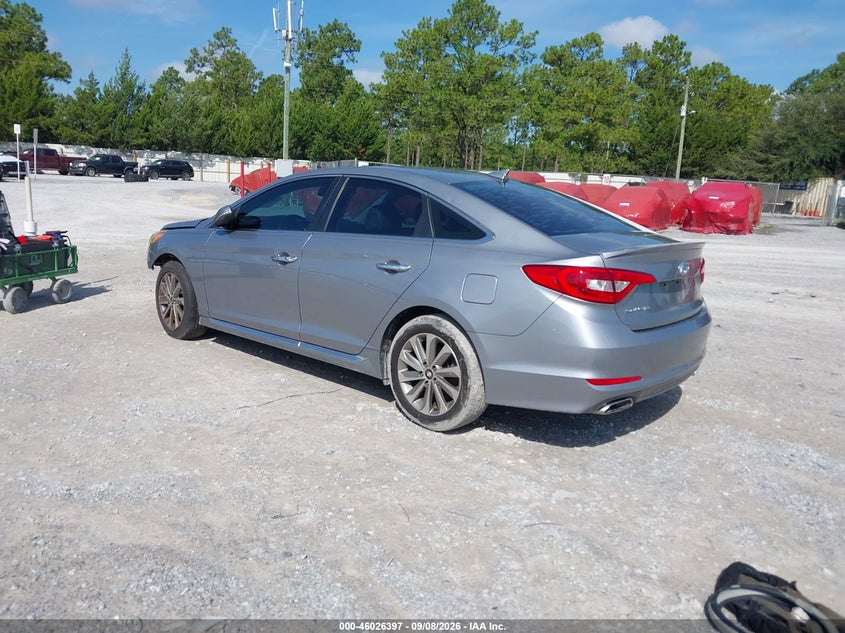 Vin: 5npe34af1hh503879, lot: 46525788, hyundai sonata sport 20173