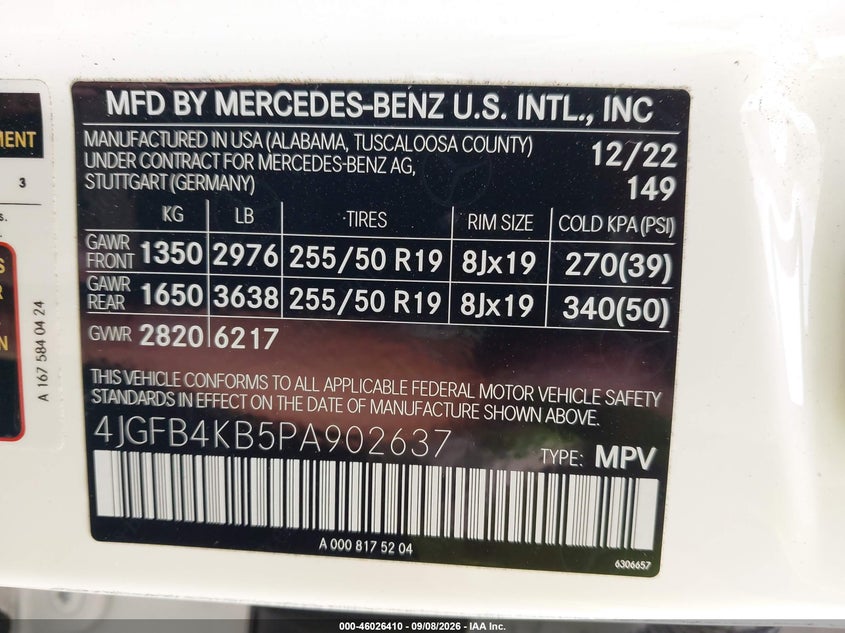 MERCEDES-BENZ GLE 350 2023 VIN 4JGFB4KB5PA902637