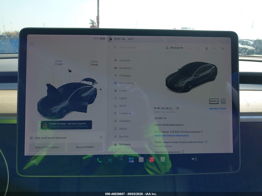 TESLA MODEL 3 2021 VIN 5YJ3E1EA1MF083547