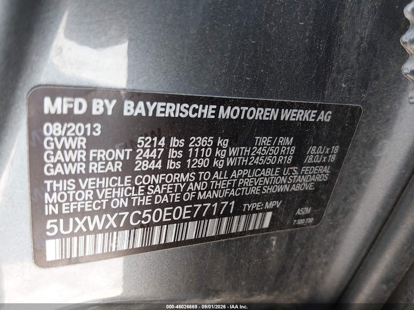 2014 BMW X3 auction photo 8