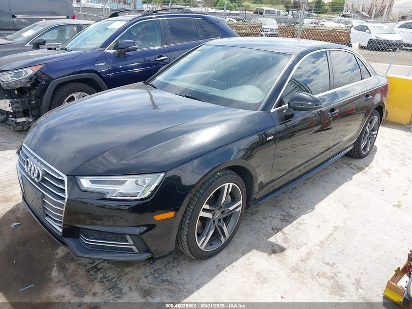 2017 AUDI A4 SEDAN 2.0L I-4 DI, DOHC, VVT, TURBO, PREMIUM , 252HP