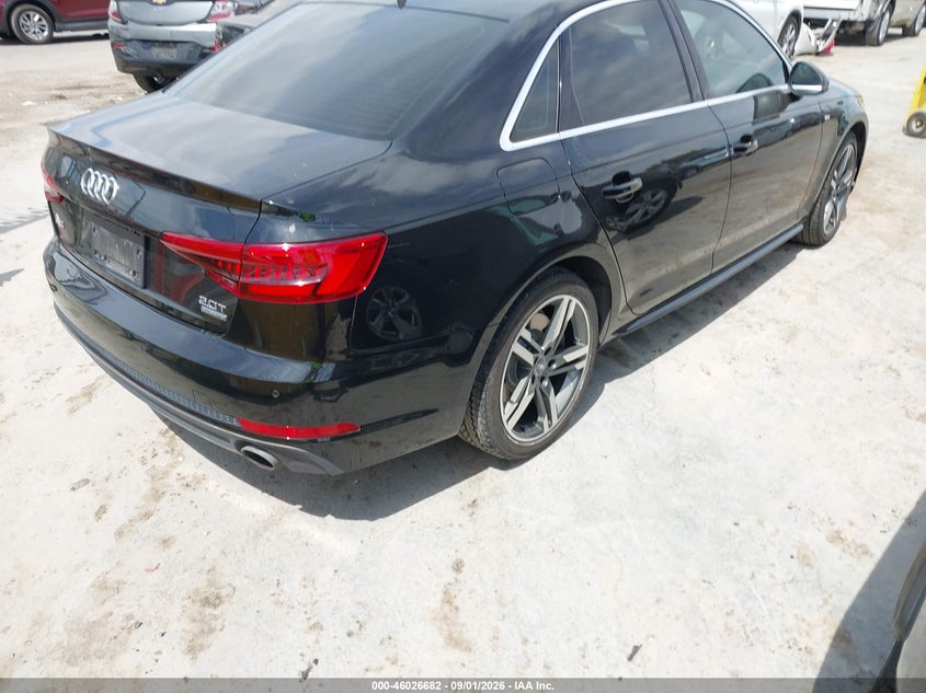 2017 AUDI A4 SEDAN 2.0L I-4 DI, DOHC, VVT, TURBO, PREMIUM , 252HP