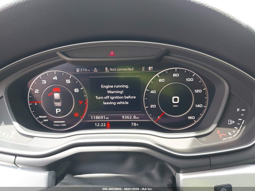 2017 AUDI A4 SEDAN 2.0L I-4 DI, DOHC, VVT, TURBO, PREMIUM , 252HP