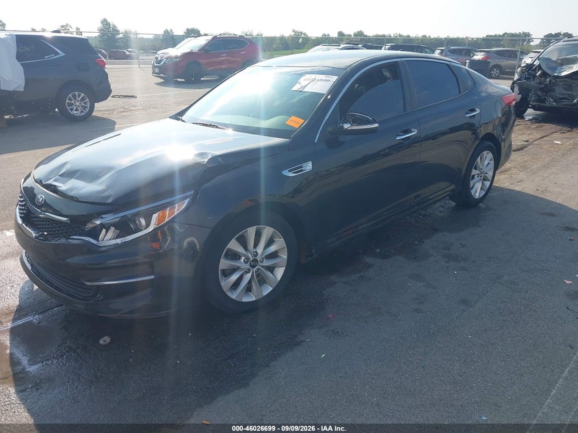 Vin: 5xxgt4l38gg011260, lot: 46526090, kia optima lx 20162