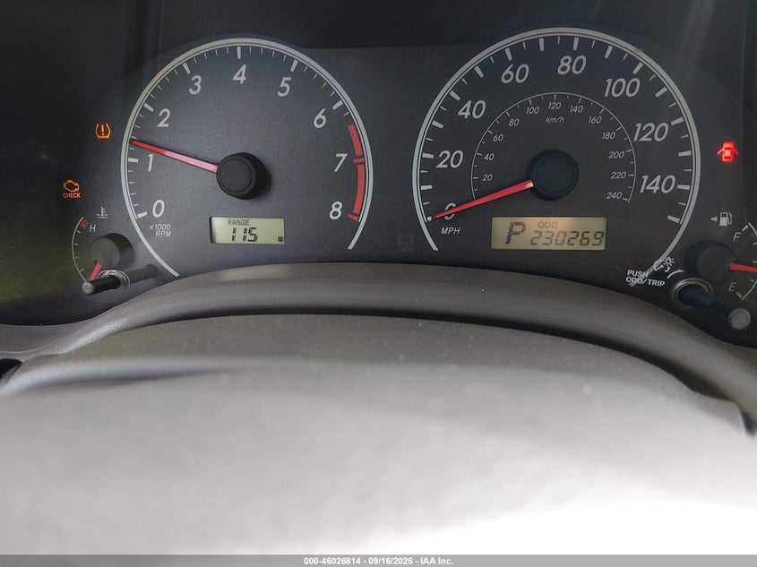 2009 TOYOTA COROLLA auction photo 7