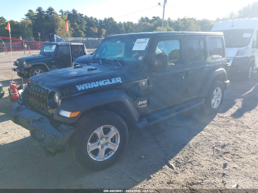 Vin: 1c4hjxdg6kw613465, lot: 46526342, jeep wrangler unlimited sport s 4x4 20192