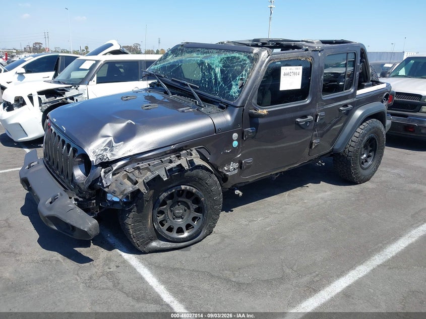 Vin: 1c4hjxdg2jw172657, lot: 46526405, jeep wrangler unlimited sport 4x4 20182