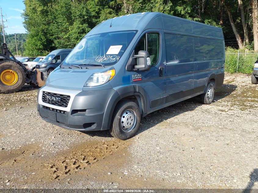 Vin: 3c6urvjg3ke551508, lot: 46526743, ram promaster 3500 cargo van high roof 159 wb ext 20192