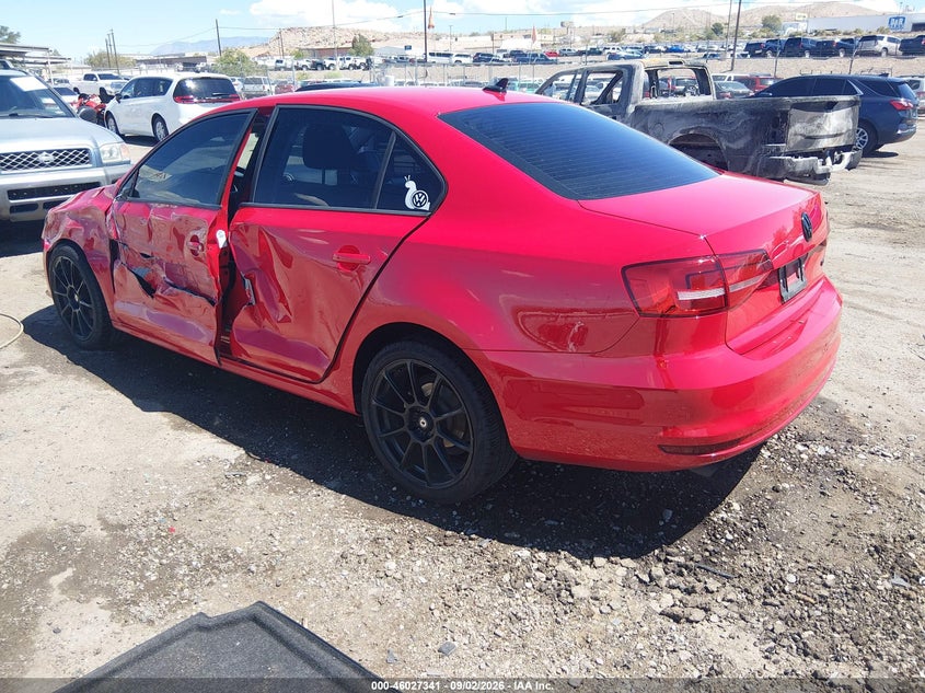 Vin: 3vwb07ajxfm335195, lot: 46526760, volkswagen jetta 1.8t se 20153