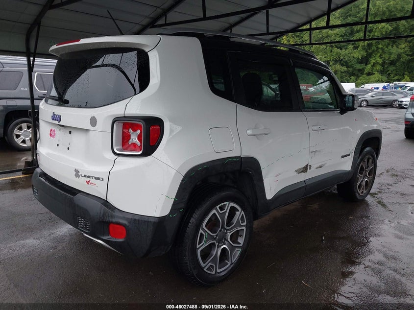 Vin: zaccjbdt1gpd32463, lot: 46526907, jeep renegade limited 20164
