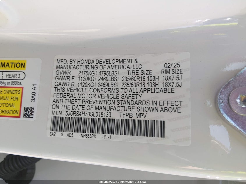 2025 HONDA CR-V EX-L AWD · Фото 9