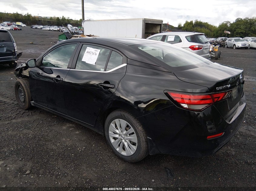 Vin: 3n1ab8bv7ly288733, lot: 46527095, nissan sentra s xtronic cvt 20203