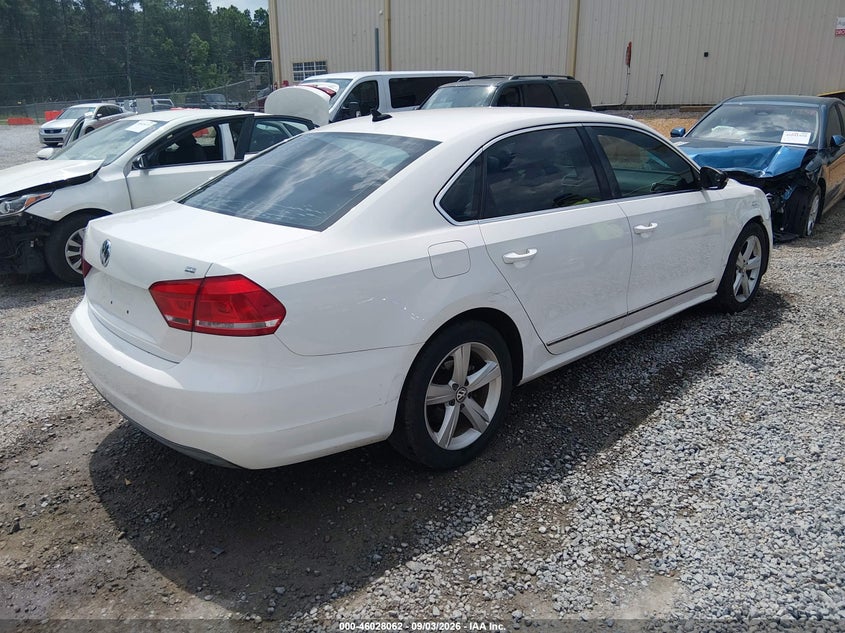 Vin: 1vwbh7a35dc092985, lot: 46527481, volkswagen passat 2.5l se 20134