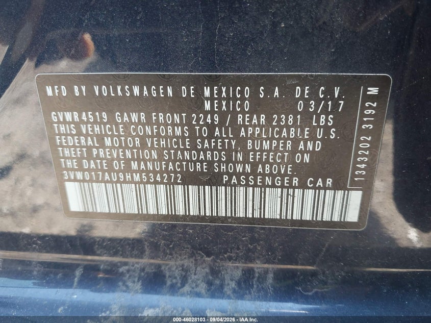 2017 VOLKSWAGEN GOLF SPORTWAGEN TSI S · Фото 9