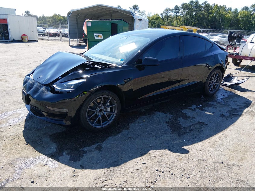 Vin: 5yj3e1eaxpf663383, lot: 46527665, tesla model 3 rear-wheel drive 20232