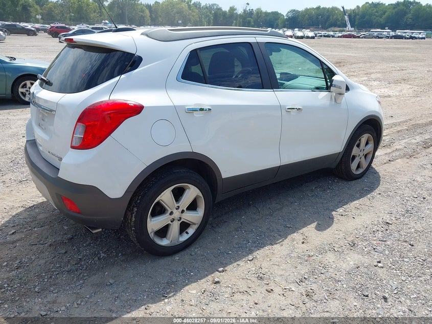 Vin: kl4cjesb8gb637961, lot: 46527676, buick encore 20164