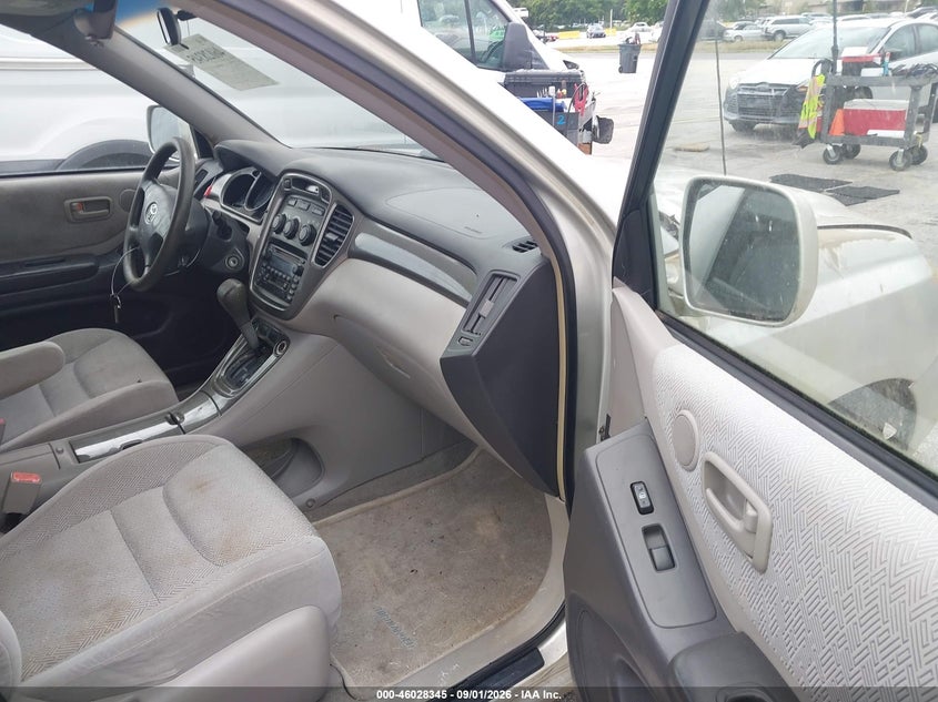 2003 TOYOTA HIGHLANDER SPORT UTILITY VEHICLE 2.4L I-4 DOHC, VVT, REGULAR , 155HP
