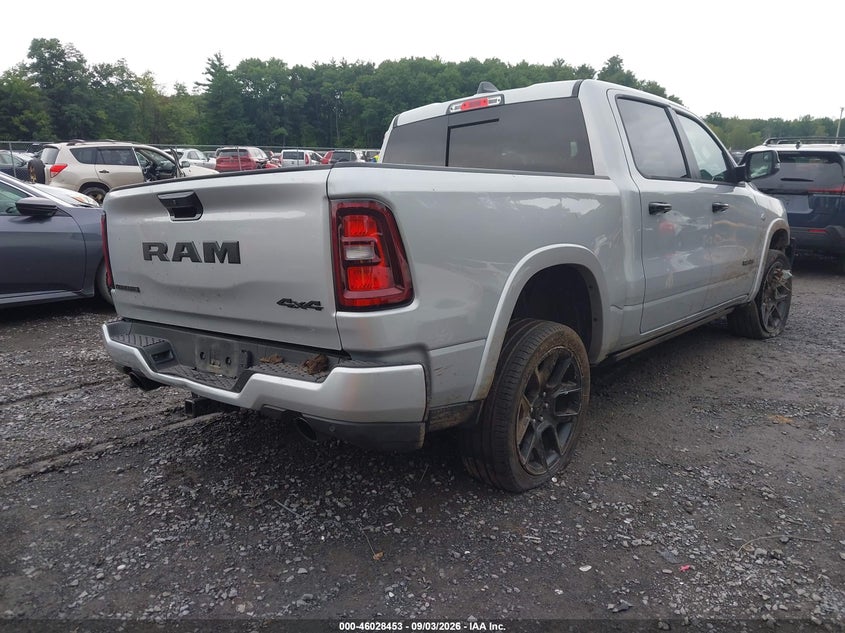 Vin: 1c6srfjt7tn268987, lot: 46527872, ram 1500 laramie  4x4 5'7 box 20264