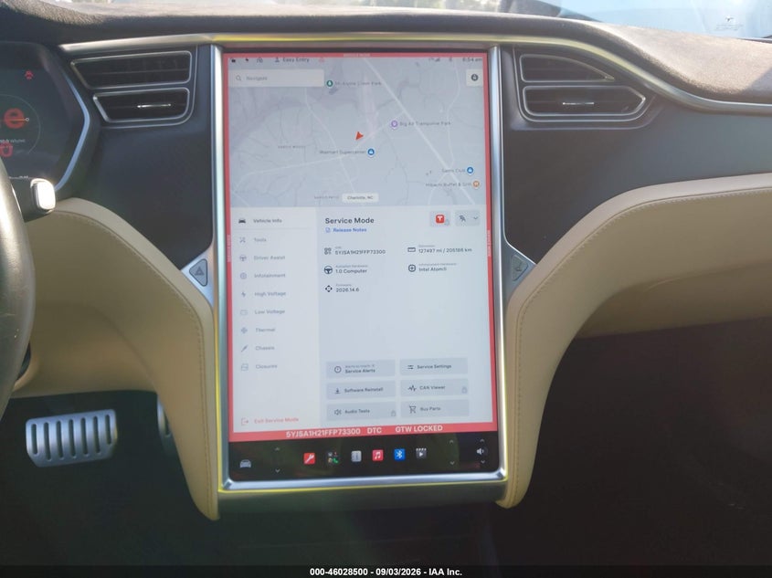 2015 TESLA MODEL S auction photo 7