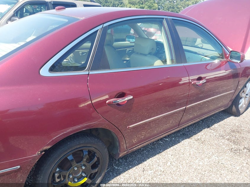 HYUNDAI AZERA 2008 VIN KMHFC46D78A333610