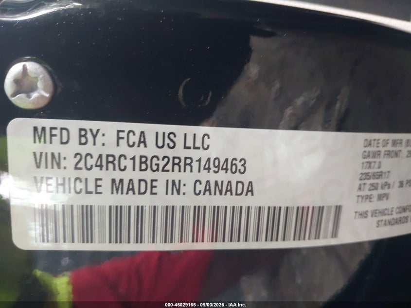 2024 CHRYSLER PACIFICA VAN 3.6L V-6 DOHC, VVT, REGULAR , 287HP