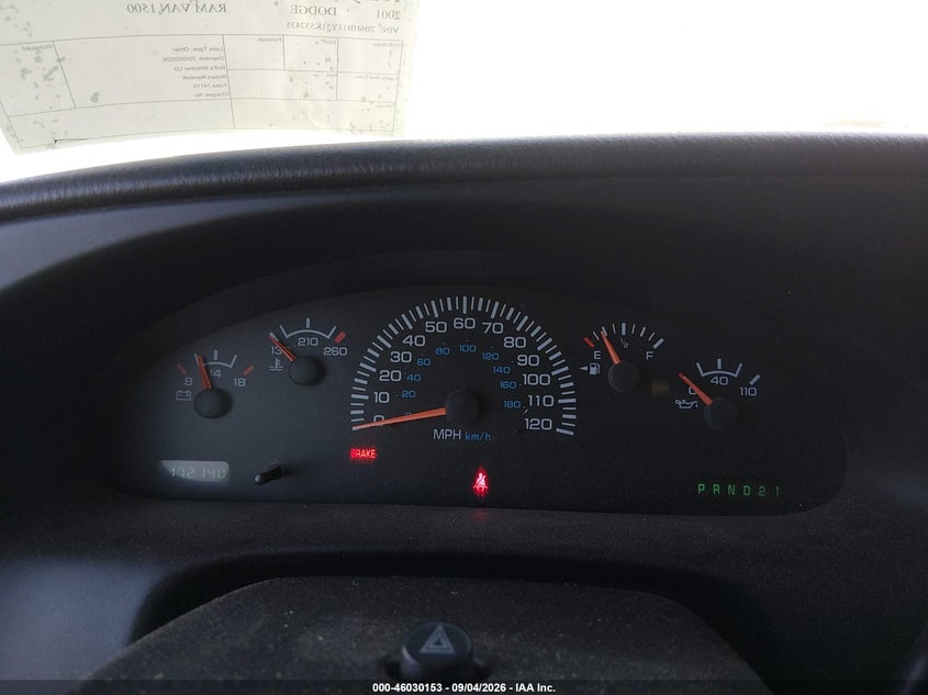 2001 DODGE RAM VAN 1500 auction photo 7