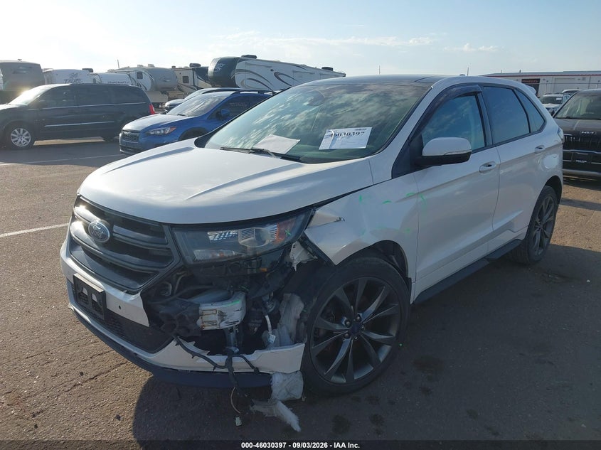 2017 Ford Edge Sport, Left Front, IAAI, VIN 2FMPK4APXHBB02603 — photo 2
