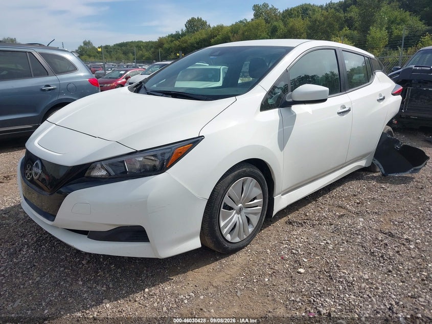 Vin: 1n4az1bv3pc555323, lot: 46529847, nissan leaf s 40 kwh 20232
