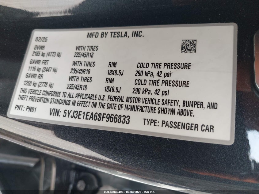 TESLA MODEL 3 - zdjęcie 9