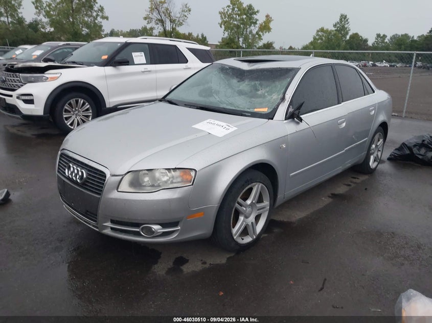 2007 Audi A4, Front End, IAAI, VIN WAUDF78E07A282232 — photo 2