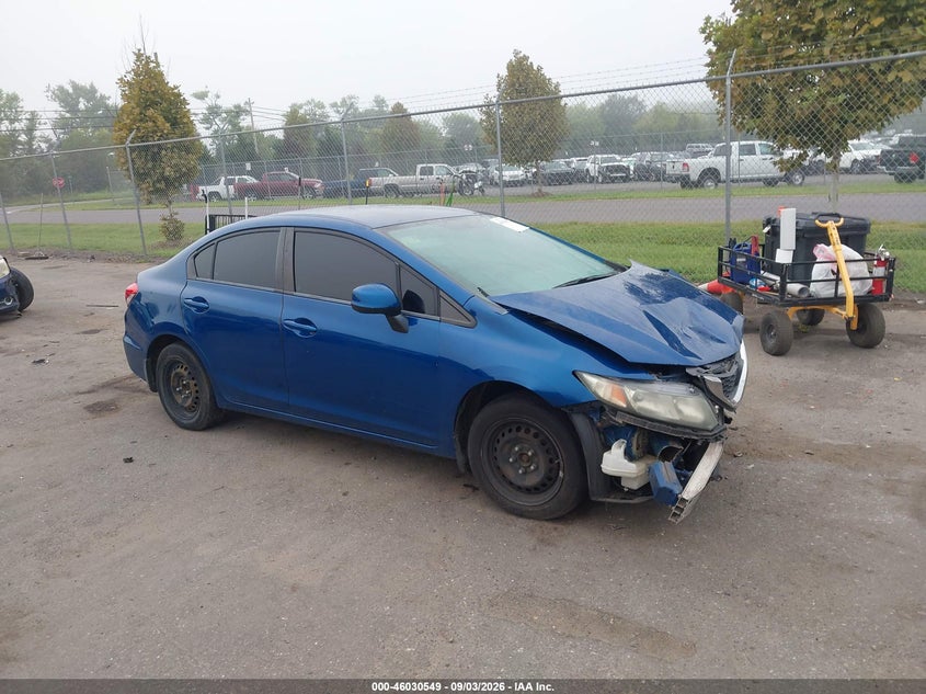 2013 Honda Civic Lx, Перед, IAAI, VIN 2HGFB2F5XDH547704