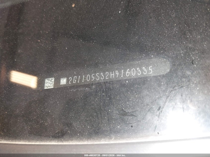 CHEVROLET IMPALA 2017 VIN 2G1105S32H9160335