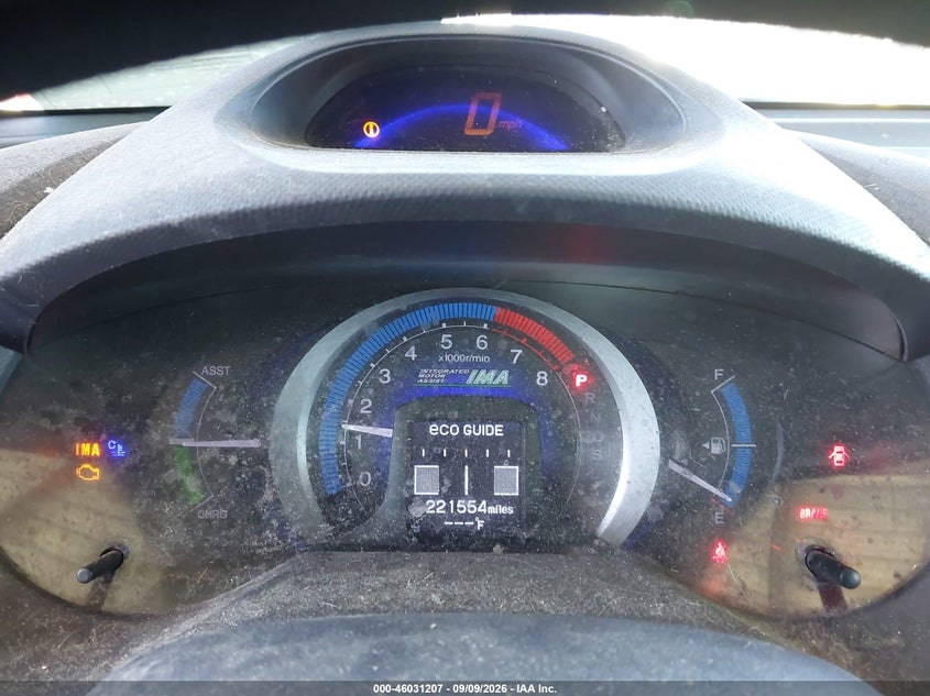 HONDA INSIGHT 2010 VIN JHMZE2H5XAS007109
