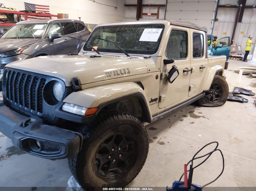 2022 Jeep Gladiator, Rear, IAAI, VIN 1C6HJTAG9NL172151 — photo 2