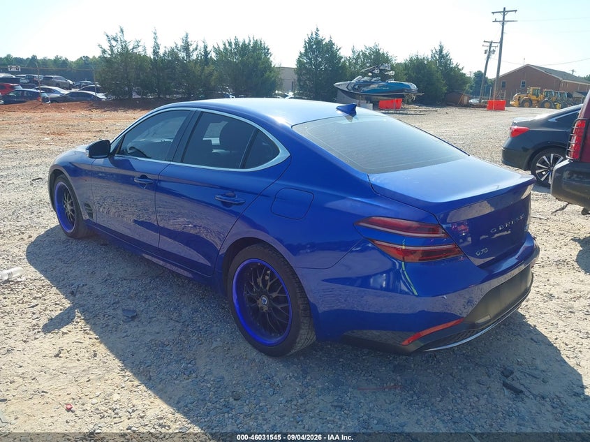 Vin: kmtg34ta5nu092919, lot: 46530964, genesis g70 2.0t rwd 20223
