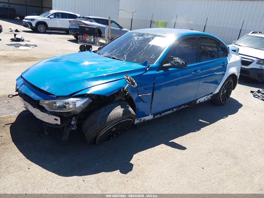2015 BMW M3, All Over, IAAI, VIN WBS3C9C50FP806252 — photo 2