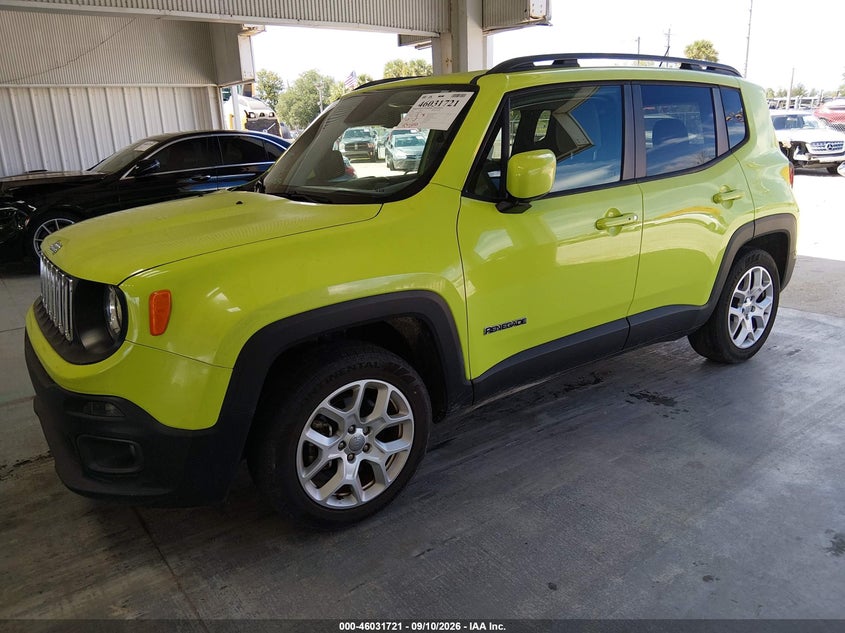 Vin: zaccjabb0jpj54957, lot: 46531140, jeep renegade latitude 20182