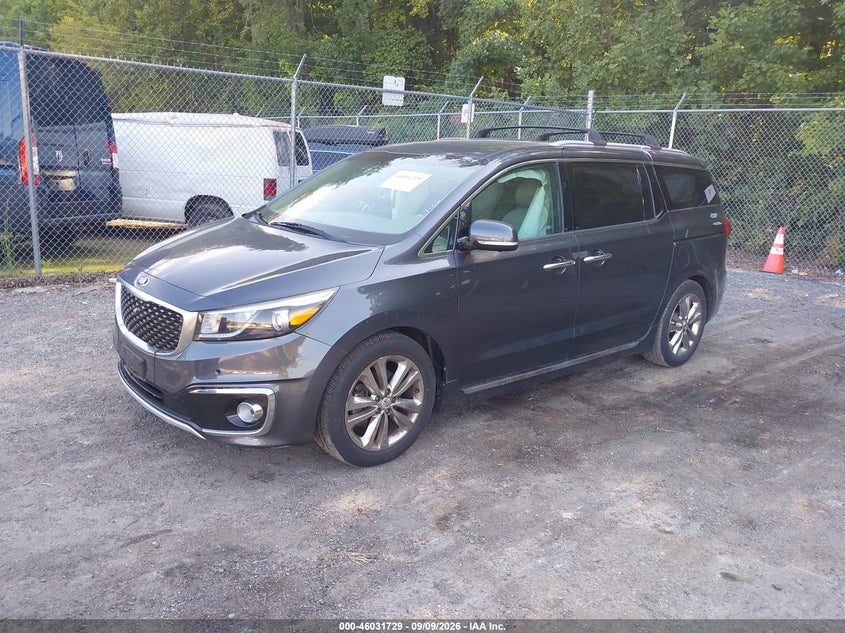 Vin: kndme5c11g6155796, lot: 46531148, kia sedona sx luxury 20162