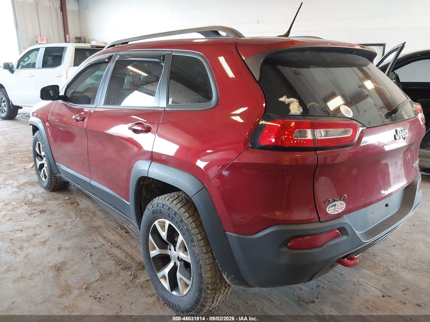 Vin: 1c4pjmbs1ew124140, lot: 46531233, jeep cherokee trailhawk 20143