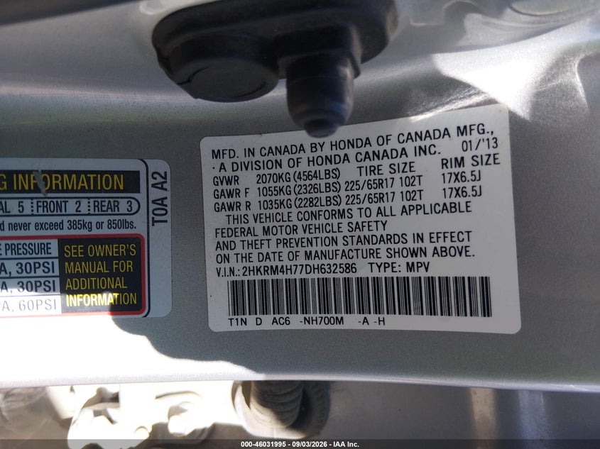 2013 HONDA CR-V EX-L · Фото 9
