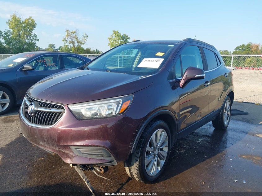 Vin: kl4cjasbxhb196974, lot: 46531759, buick encore preferred 20172