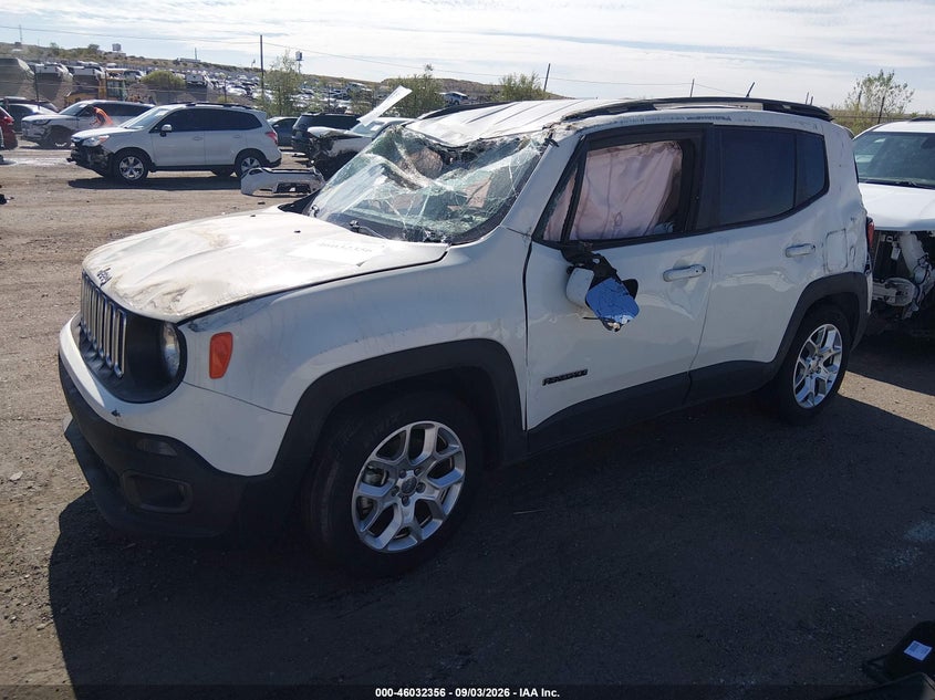 Vin: zaccjabb1hpg01910, lot: 46531775, jeep renegade latitude fwd 20172