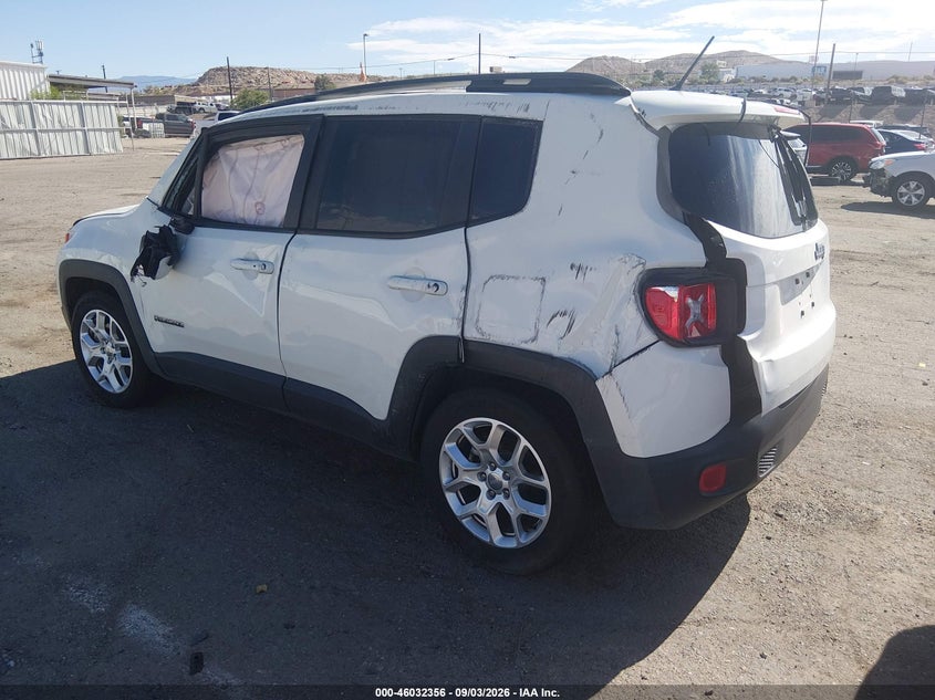 Vin: zaccjabb1hpg01910, lot: 46531775, jeep renegade latitude fwd 20173