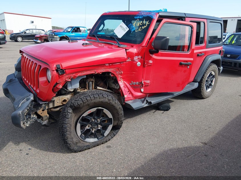 Vin: 1c4hjxdg3jw177690, lot: 46531952, jeep wrangler unlimited sport s 4x4 20182