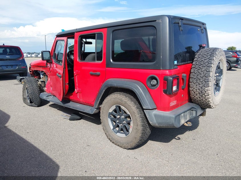 Vin: 1c4hjxdg3jw177690, lot: 46531952, jeep wrangler unlimited sport s 4x4 20183