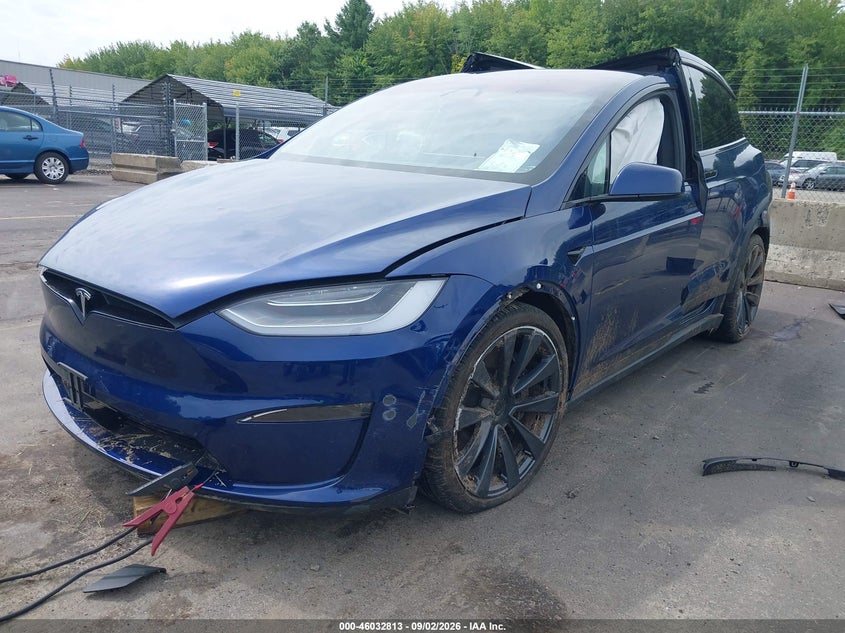 Vin: 7saxcbe54nf334176, lot: 46532232, tesla model x dual motor all-wheel drive 20222