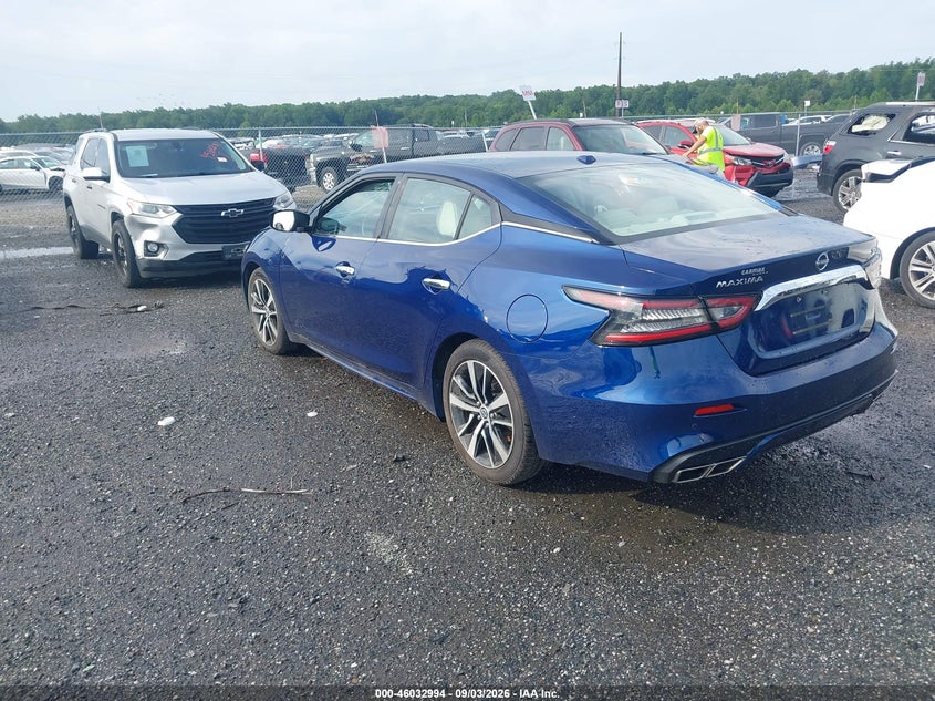 Vin: 1n4aa6cv0pc512612, lot: 46532413, nissan maxima sv xtronic cvt 20233